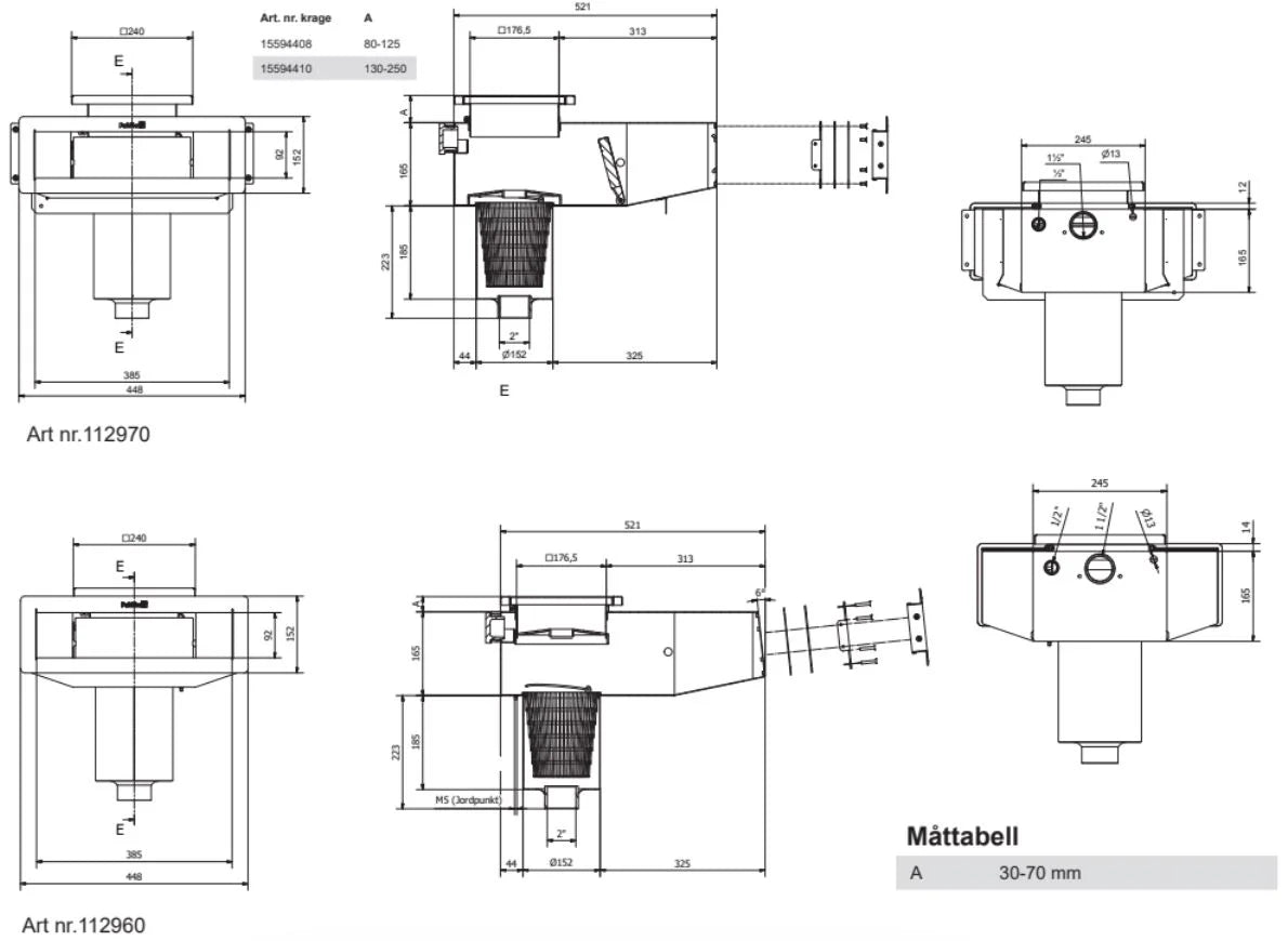 Pahlen Overflow Classic Wide 385 til liner pool