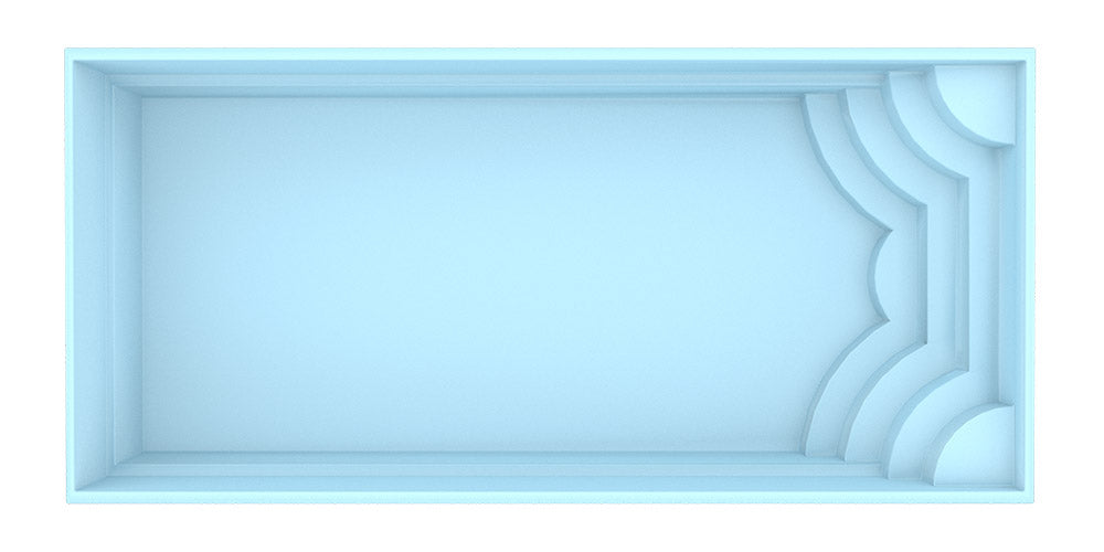 Glasfiberpool Aruba 800 8,20m x 3,70m x 1,50m