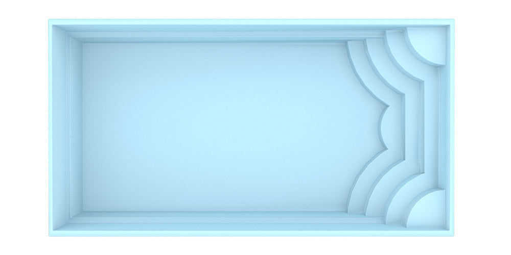 Glasfiberpool Aruba 700 7,20m x 3,70m x 1,50m