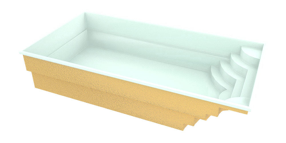 Glasfiberpool Aruba 700 7,20m x 3,70m x 1,50m