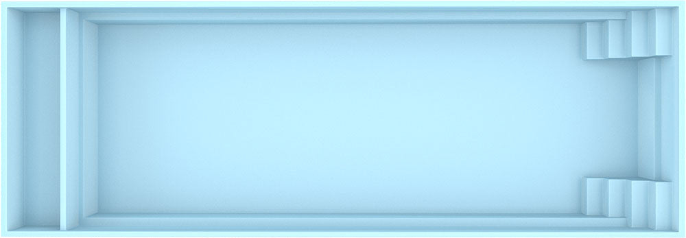 Glasfiberpool Bahama 11 11,10m x 3,75m x 1,50m