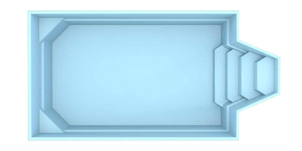 Glasfiberpool Grenada 600 6,00m x 3,00m x 1,52m