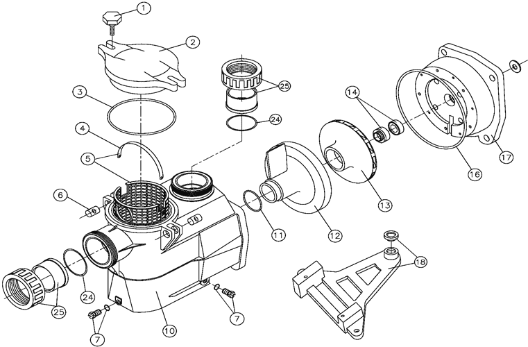 KRIPSOL KSE100 (1-Phasig) 1,00hp 15,4m3 pro h