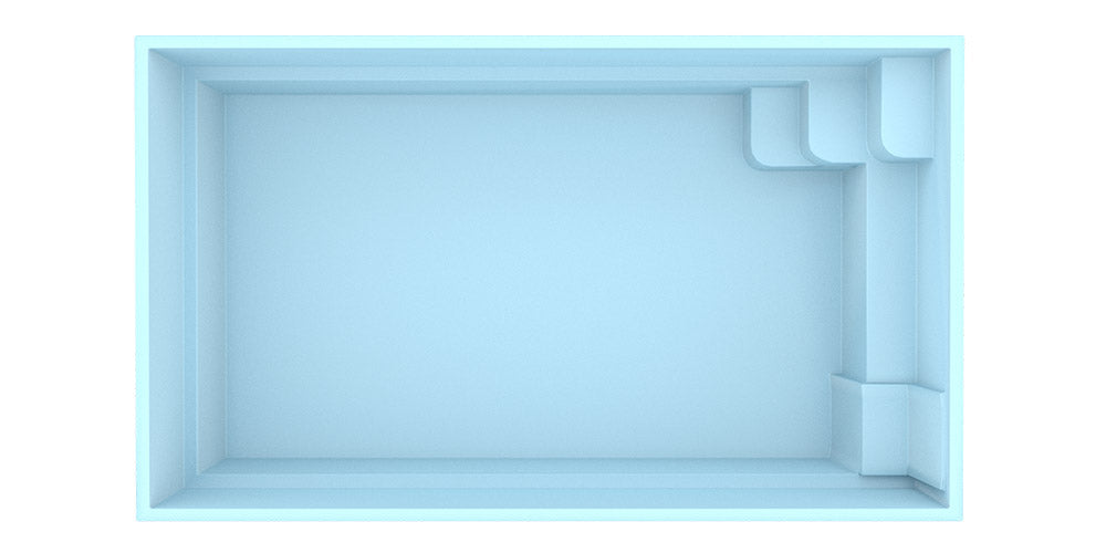 Glasfiberpool Mini Victoria 4,20m x 2,70m x 1,30m