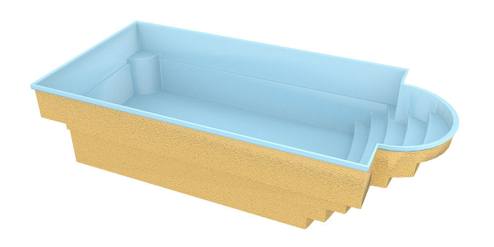 Glasfiberpool Aves 705 7,05m x 3,20m x 1,55m