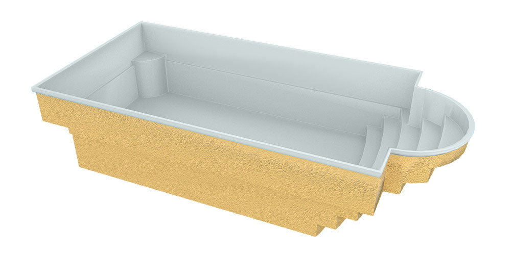 Glasfiberpool Aves 705 7,05m x 3,20m x 1,55m