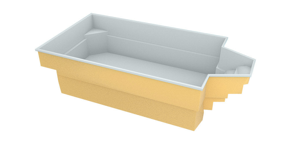 Glasfiberpool Grenada 600 6,00m x 3,00m x 1,52m