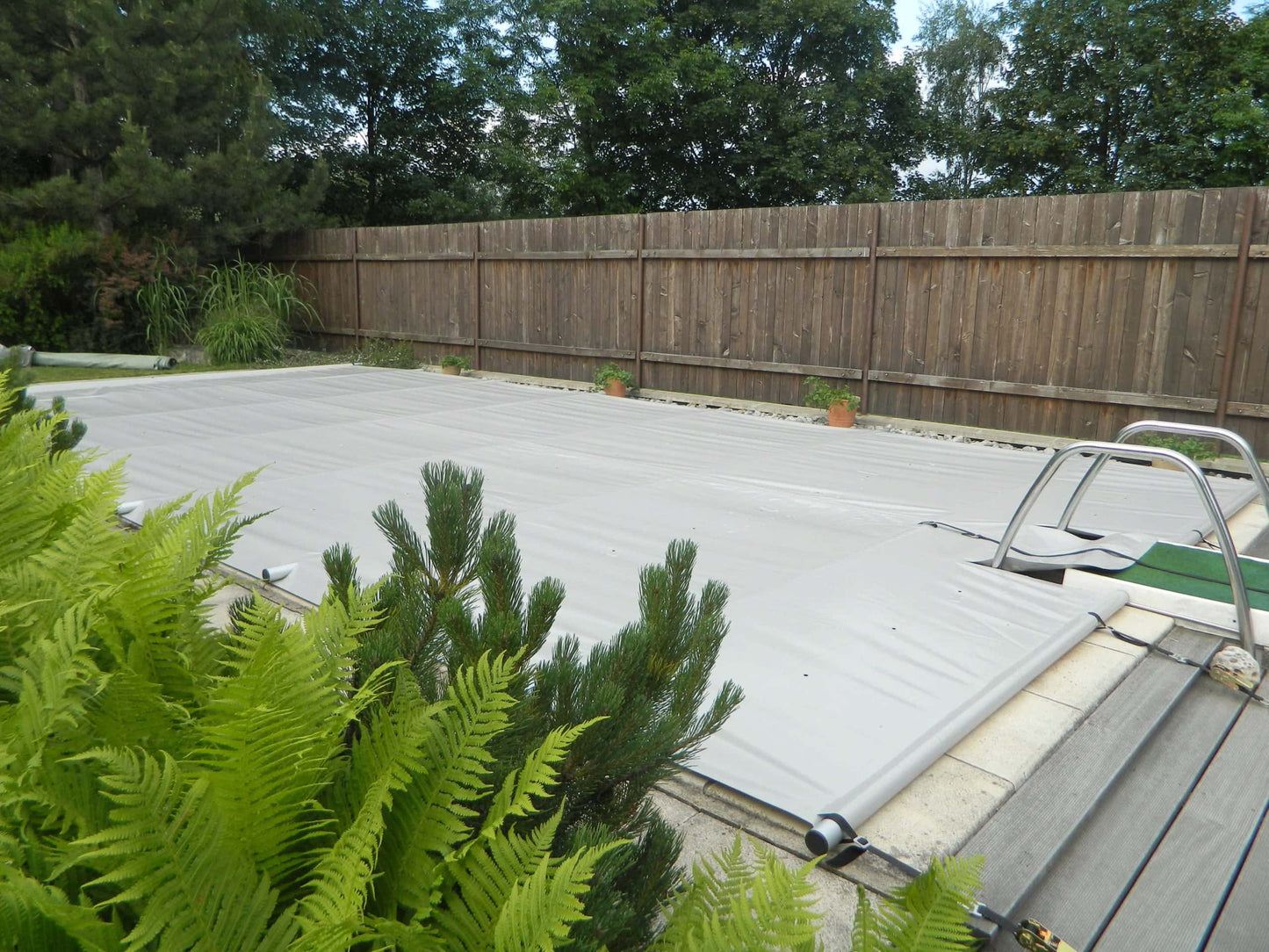 Rolltop poolskydd för 3.5×7 POOL inkl. handkontroll