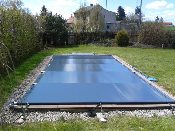 Rolltop poolskydd för 5×10 POOL inkl. handkontroll