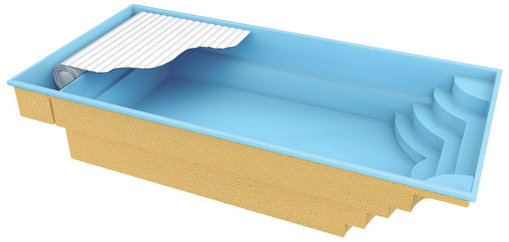 Glasfiberpool Aruba Plus 8,00m x 3,70m x 1,50m