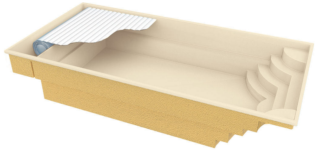 Glasfiberpool Aruba Plus 8,00m x 3,70m x 1,50m