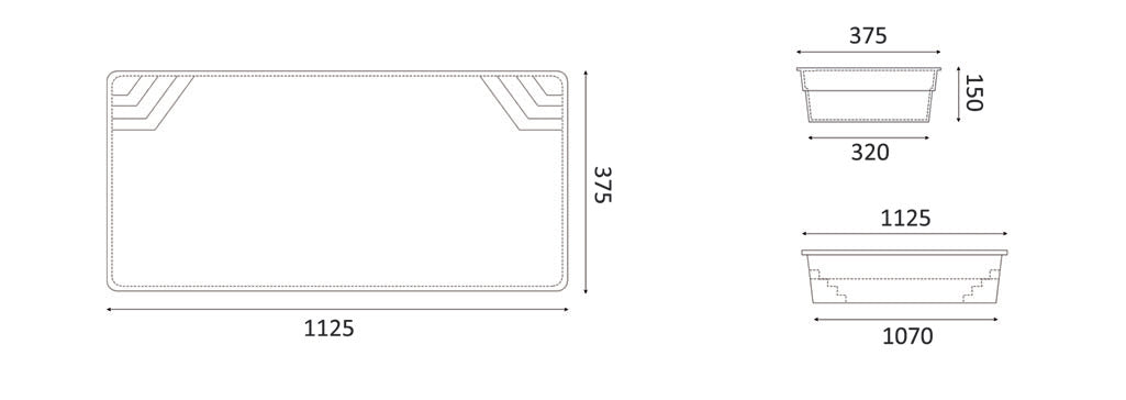 Glasfiberpool Jamaica 11,25m x 3,75m x 1,50m