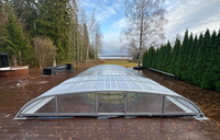 Pooltag NIVO KIT A 4×8 (klart glas, ANOX, hoveddør)