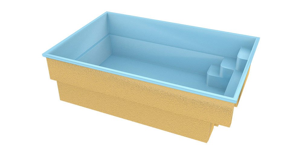 Glasfiberpool Saba 500 5,00m x 3,00m x 1,45m