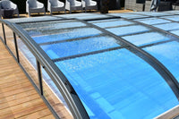 Pooloverdækning NIVO KIT 1060B 4×10 (klart glas, sidedør)