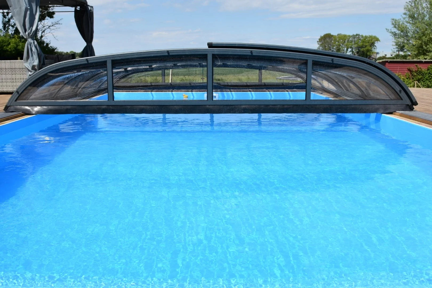 Pooloverdækning NIVO KIT 1060B 4×10 (klart glas, sidedør)