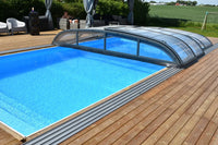 Pooloverdækning NIVO KIT 1060B 4×10 (klart glas, sidedør)