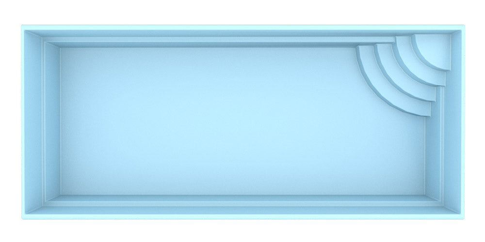 Glasfiberpool Papeete 700 7,00m x 3,50m x 1,50m